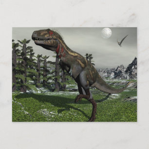 Carte Postale Nanotyrannus dinosaure - rendu 3D