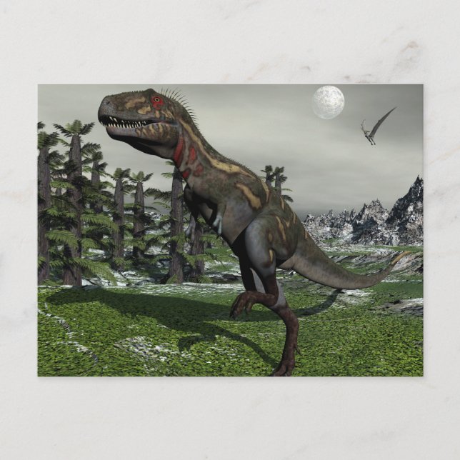 Carte Postale Nanotyrannus dinosaure - rendu 3D (Devant)