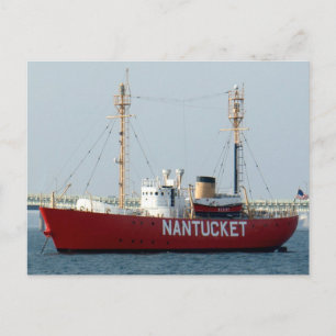 Carte Postale Nantucket MA Cape Cod Boat in Harbour Post Card