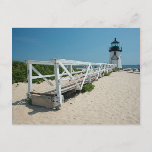 Carte Postale Nantucket. Vieux phare en bois