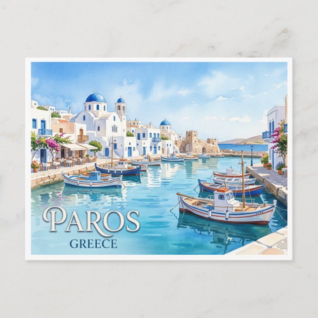 Carte Postale Naoussa, Paros Grèce (Devant)