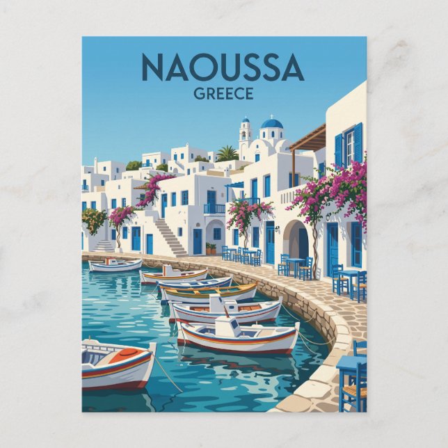 Carte Postale Naoussa, Paros Grèce (Devant)
