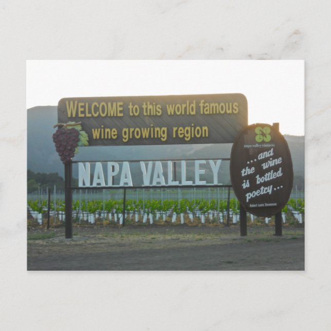 Carte Postale Napa Valley, Californie Pays vinicole (Devant)