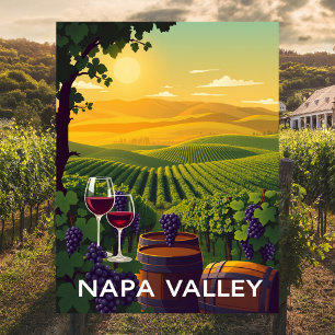 Carte Postale Napa Valley, Californie Voyage Vin Millésime