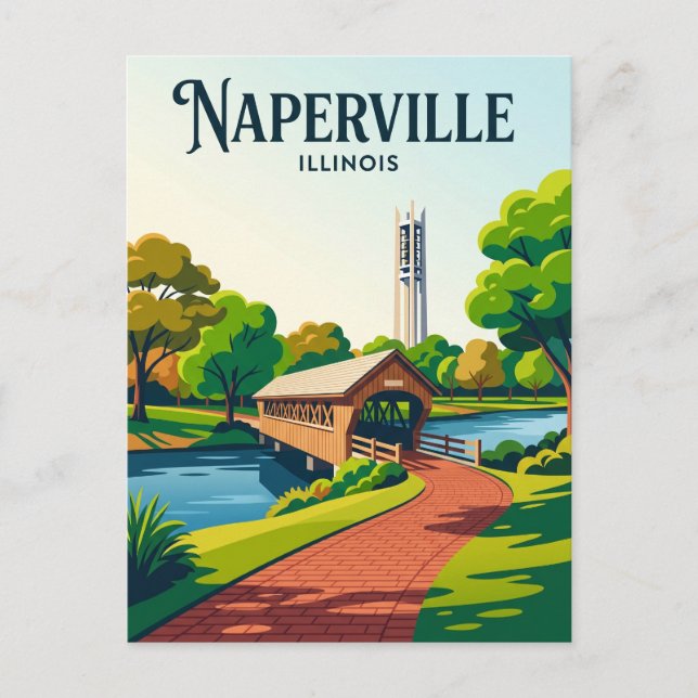 Carte Postale Naperville Riverwalk États-Unis (Devant)