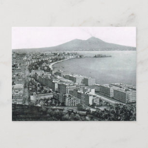 Carte Postale Naples, 1908, Baie de Naples et Vésuve