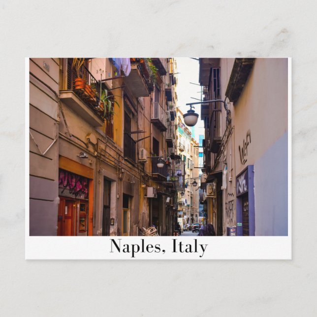 Carte Postale Naples Alley (Naples, Italie) (Devant)