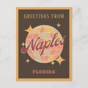 Carte postale Naples Florida Retro Vintage Party