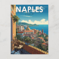 Naples Italie Voyage Art Rétro