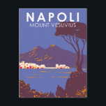 Carte Postale Naples Mont Vesuvius Travel Art Vintage<br><div class="desc">Naples et le Vésuve dans un style vectoriel. Le Vésuve est un somma-stratovolcan situé dans le golfe de Naples en Campanie,  Italie.</div>