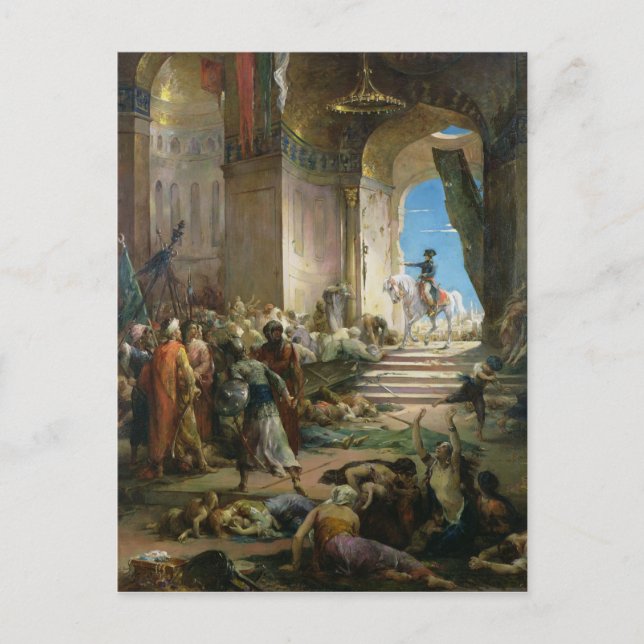 Carte Postale Napoléon Bonaparte dans la Grande Mosquée au Caire (Devant)