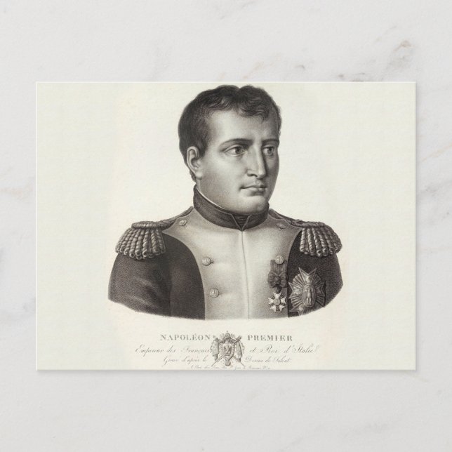 Carte Postale Napoléon Bonaparte Elégant Engraving Antique (Devant)
