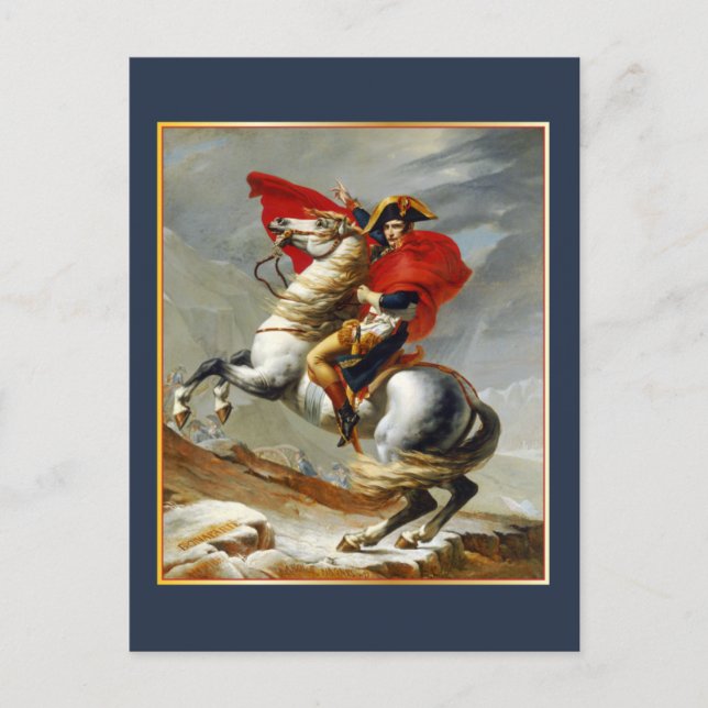 Carte Postale Napoléon Bonaparte par Jacques Louis David (Devant)