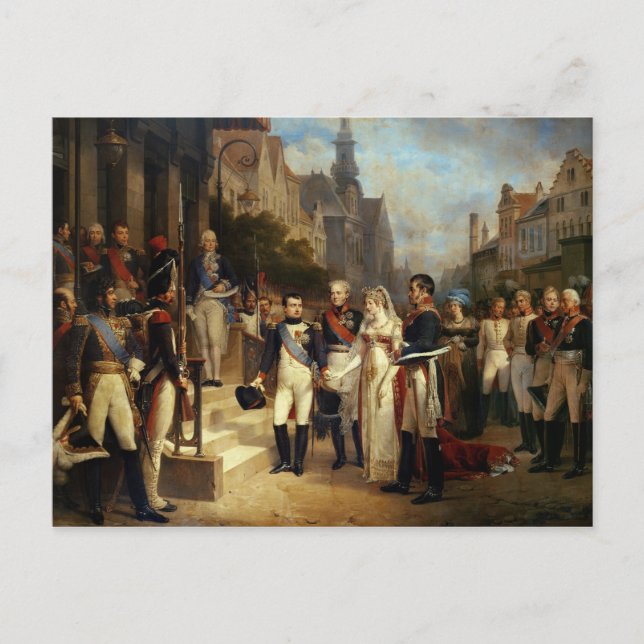 Carte Postale Napoleon Bonaparte Receiving Queen Louisa (Devant)