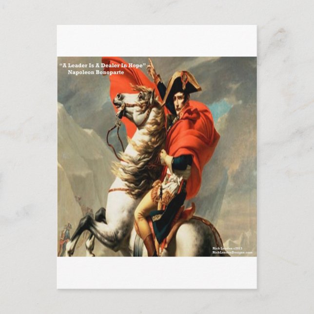 Carte Postale Napoléon & citation "dirigeant" (Devant)