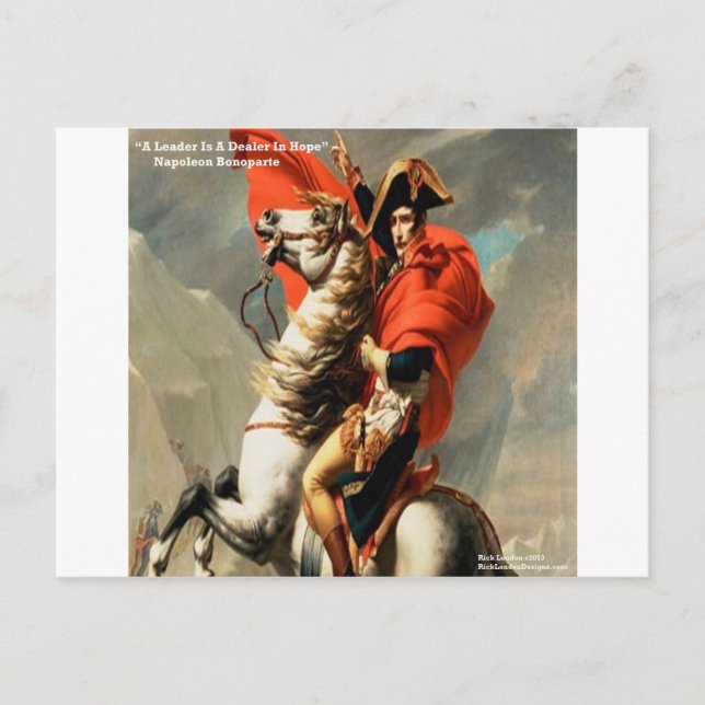 Carte Postale Napoléon & citation "dirigeant" (Devant)