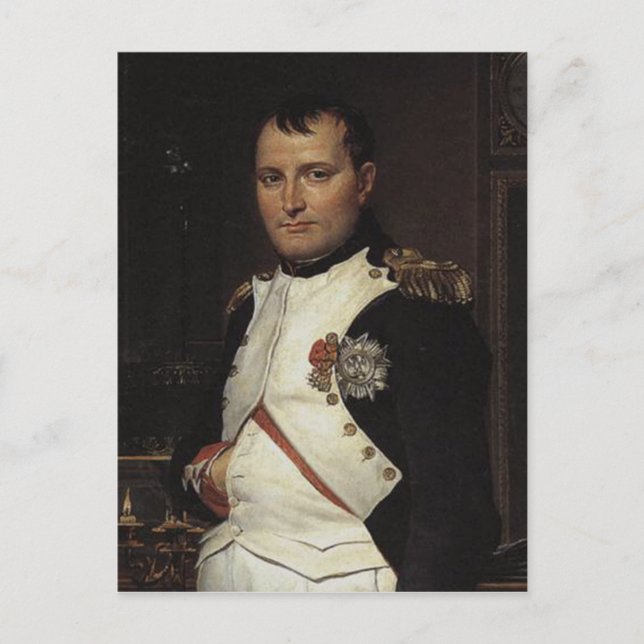 Carte Postale Napoléon dans son étude par Jacques Louis David (Devant)