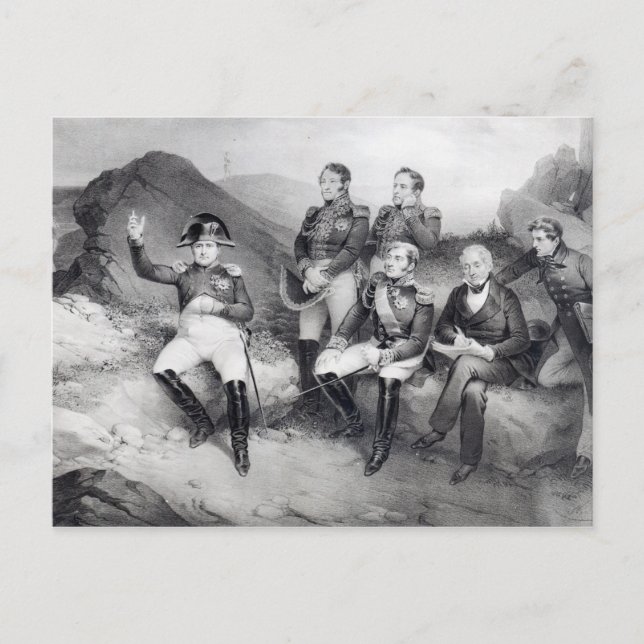 Carte Postale Napoléon I dicte des mémoires à Emmanuel Las (Devant)