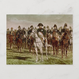 Carte Postale Napoléon I et son état-major, vers 1860