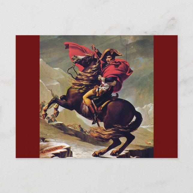 Carte Postale Napoléon Traversant le Saint Bernard (Devant)