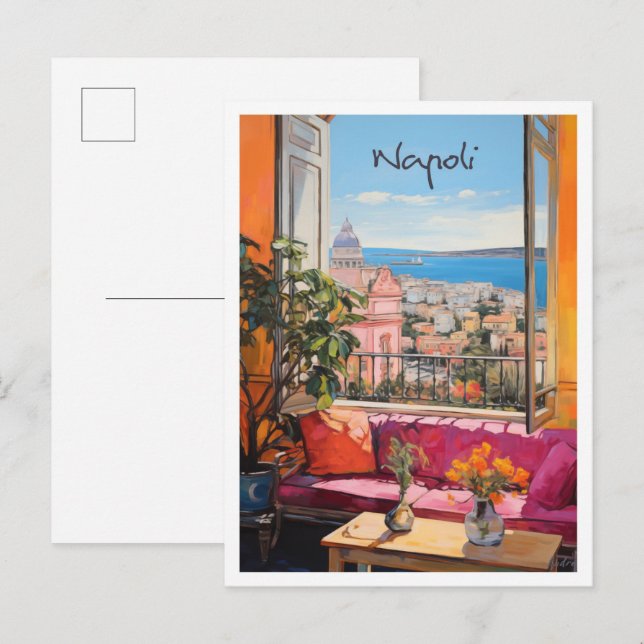 Carte Postale Napoli Italie Voyage Esthétique (Devant / Derrière)