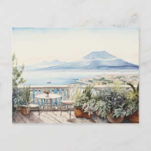 Carte Postale Napoli Serenity : Imprimantes d'aquarelle numériqu