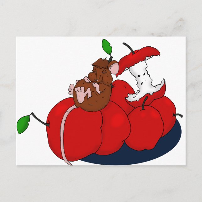 Carte Postale Nappage sur les pommes (Devant)