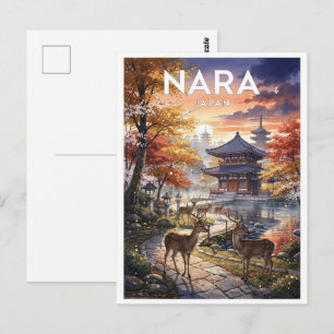 Carte Postale Nara Japon Voyage Vintage