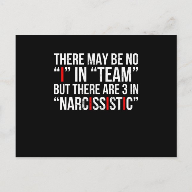 Carte Postale Narcissist Personnalité Trouble Psychologie Imprim (Devant)