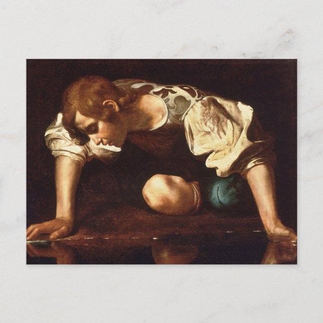 Carte Postale Narcissus de Michelangelo Merisi da Caravaggio (Devant)