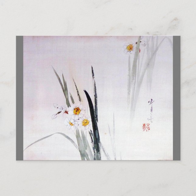 Carte Postale Narcissus, Watanabe Seitei (Devant)