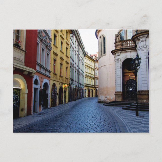 Carte Postale Narrow Street, Prague, Czech Republic (Devant)