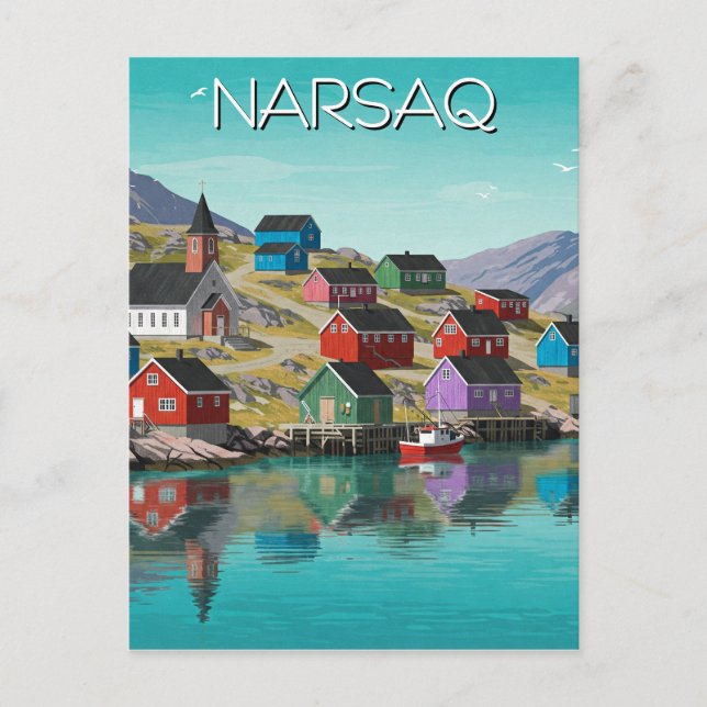 Carte Postale Narsaq Greenland Travel (Devant)