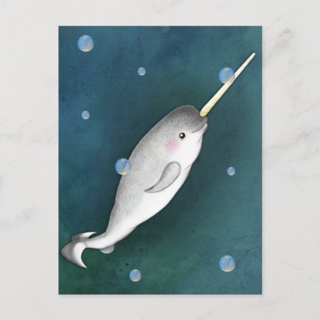 Carte Postale Narwhal (Devant)
