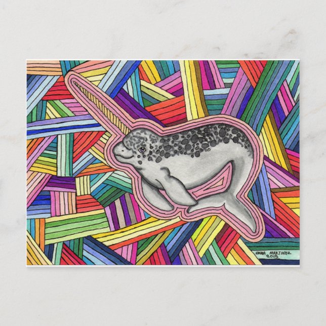 Carte Postale Narwhal (Devant)