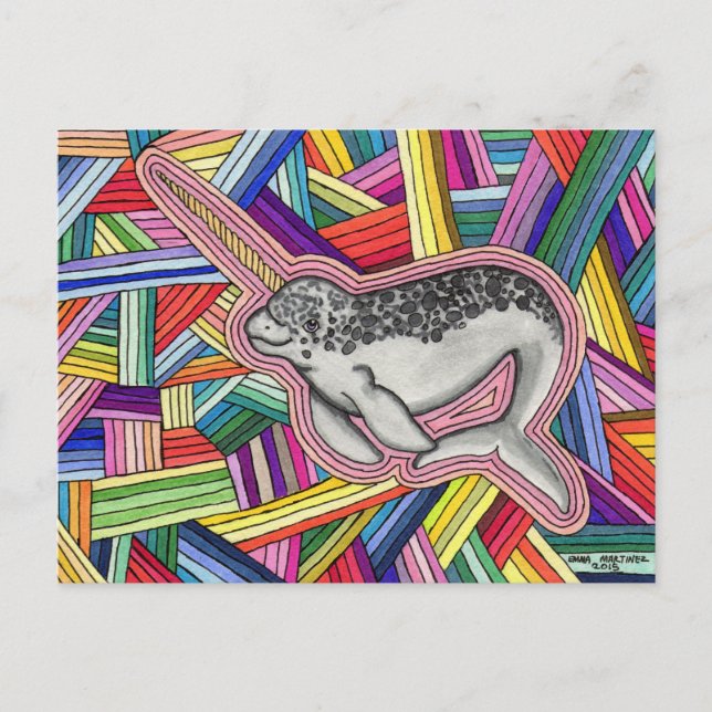 Carte Postale Narwhal (Devant)