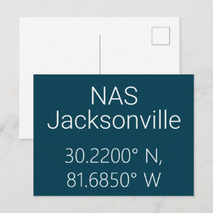 Carte postale NAS Jacksonville Latitude Longitude