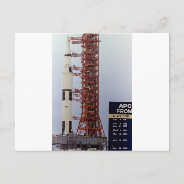 Carte Postale NASA Apollo 15 Saturn V déploiement (Devant)