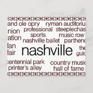 Carte Postale Nashville Brown