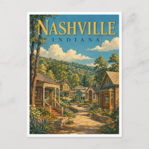 Carte Postale Nashville Indiana Village d'artistes GeoSaga