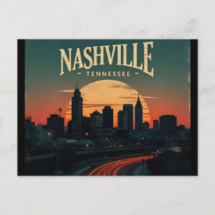 Carte Postale Nashville Tennessee City Skyline