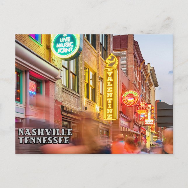 Carte postale Nashville Tennessee Downtown City (Devant)
