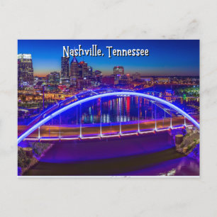 Carte Postale Nashville Tennessee Downtown Lights