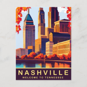 Carte Postale Nashville, Tennessee, États-Unis, Travel