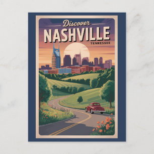 Carte Postale Nashville Tennessee Route Sud Art de Voyage
