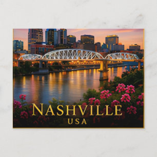 Carte Postale Nashville Tennessee, ville de la musique et patrim