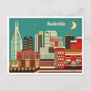 Carte Postale Nashville Tennessee Vintage voyage city retro