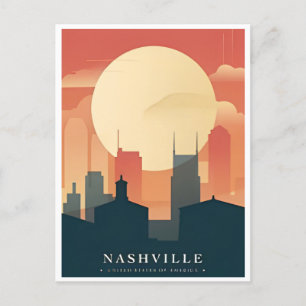 Carte Postale Nashville Tennessee Vintage voyage city retro