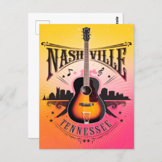 Carte Postale Nashville, TN - Music City USA