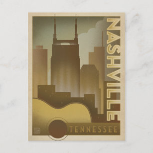 Carte Postale Nashville, TN - Skyline de guitare